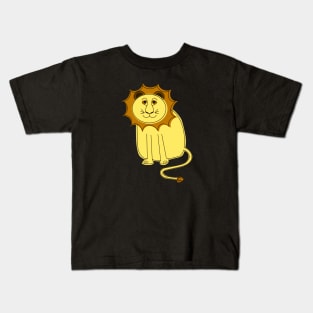 Friendly Lion Drawing Paper Cut-Out Kids T-Shirt